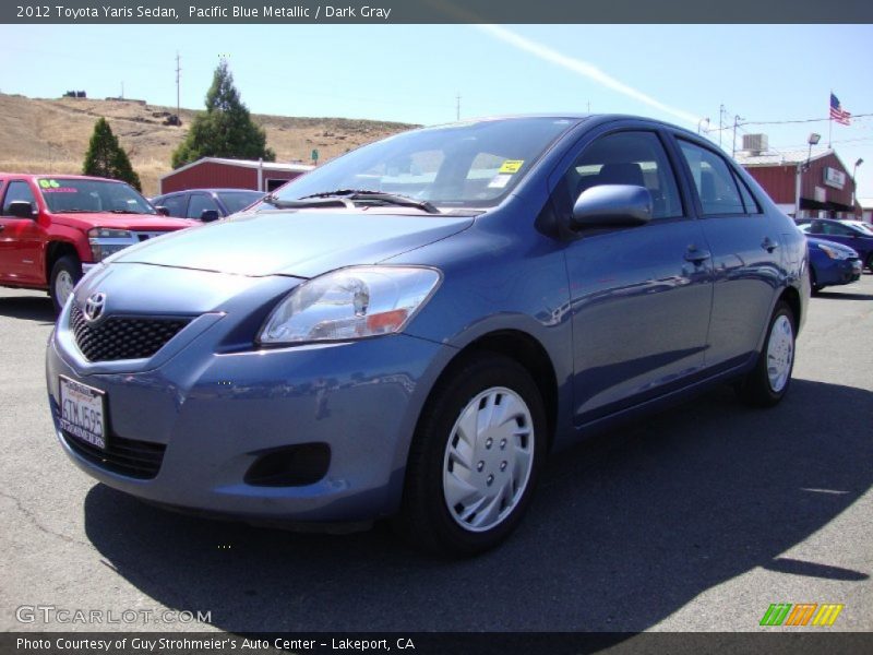 Pacific Blue Metallic / Dark Gray 2012 Toyota Yaris Sedan
