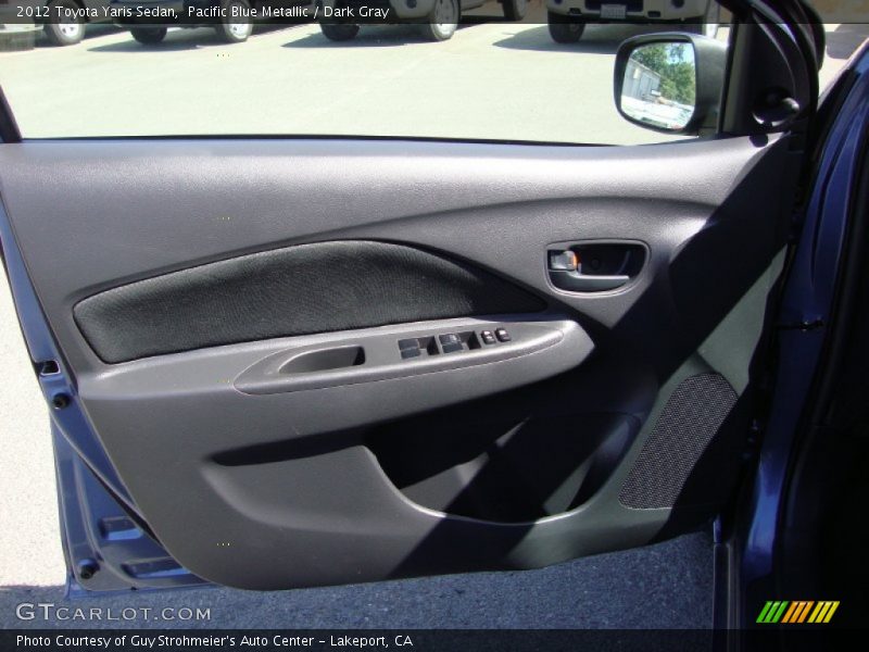 Pacific Blue Metallic / Dark Gray 2012 Toyota Yaris Sedan