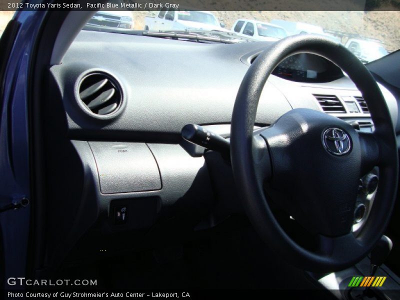 Pacific Blue Metallic / Dark Gray 2012 Toyota Yaris Sedan
