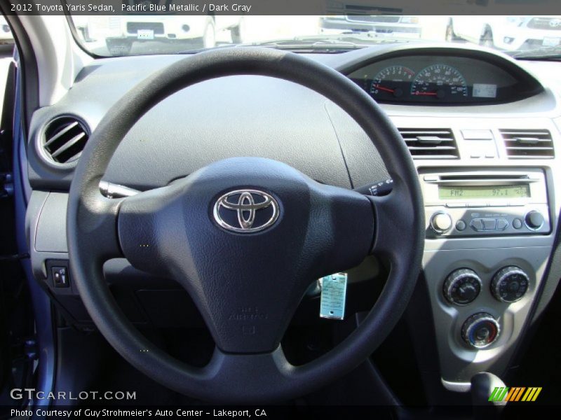 Pacific Blue Metallic / Dark Gray 2012 Toyota Yaris Sedan