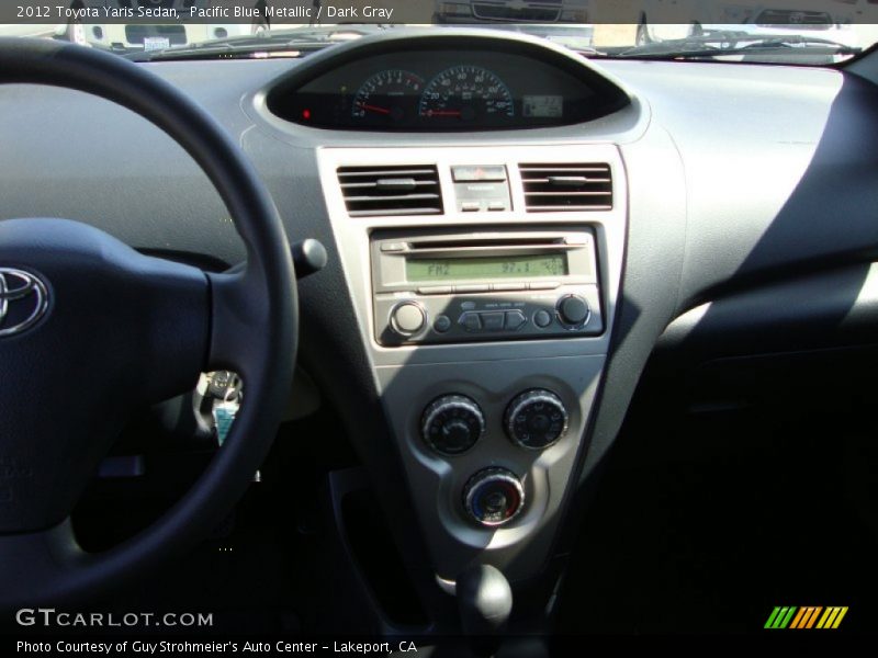 Pacific Blue Metallic / Dark Gray 2012 Toyota Yaris Sedan