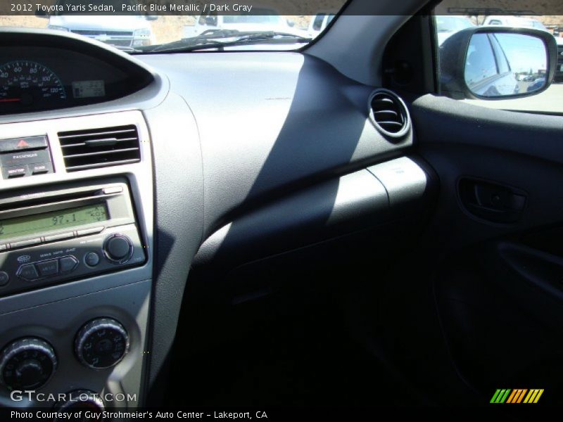 Pacific Blue Metallic / Dark Gray 2012 Toyota Yaris Sedan