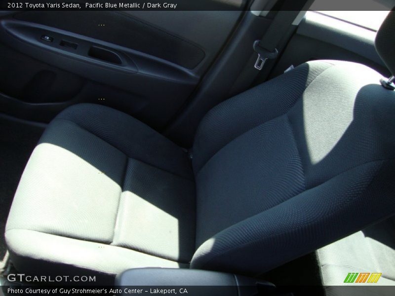 Pacific Blue Metallic / Dark Gray 2012 Toyota Yaris Sedan