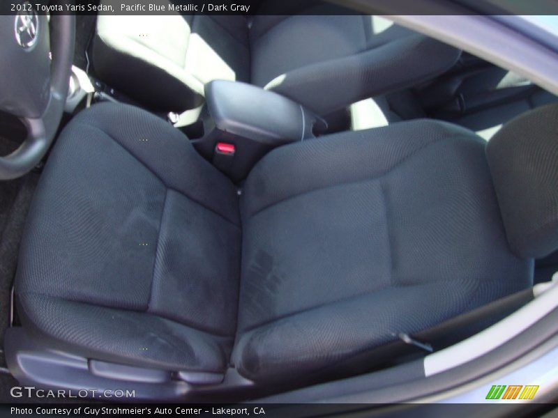 Pacific Blue Metallic / Dark Gray 2012 Toyota Yaris Sedan