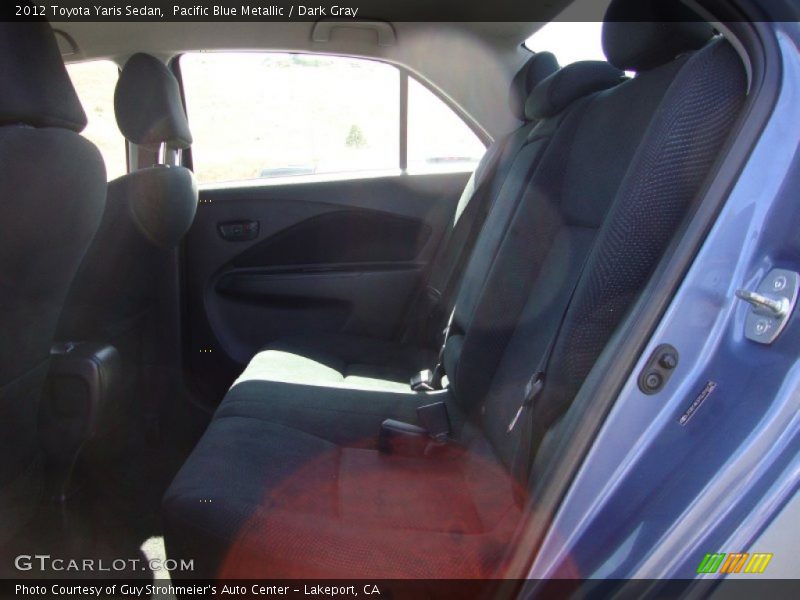 Pacific Blue Metallic / Dark Gray 2012 Toyota Yaris Sedan