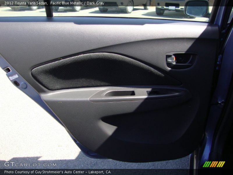 Pacific Blue Metallic / Dark Gray 2012 Toyota Yaris Sedan