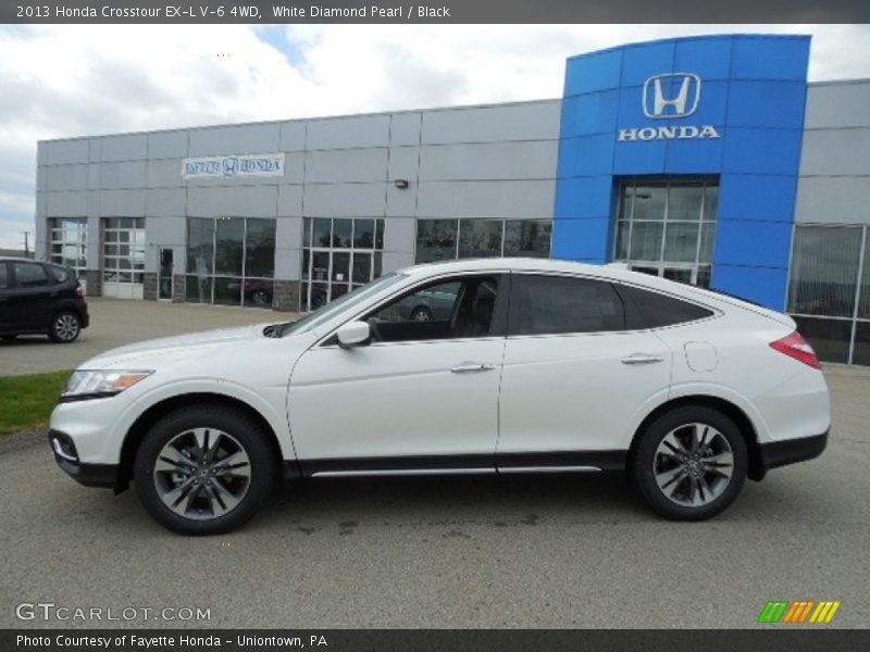 White Diamond Pearl / Black 2013 Honda Crosstour EX-L V-6 4WD