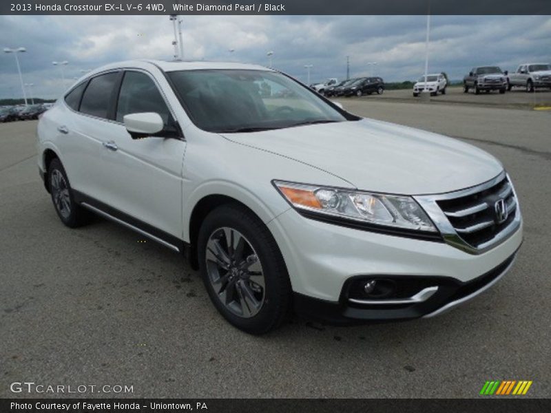 White Diamond Pearl / Black 2013 Honda Crosstour EX-L V-6 4WD