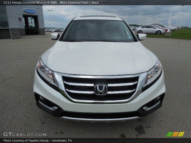 White Diamond Pearl / Black 2013 Honda Crosstour EX-L V-6 4WD
