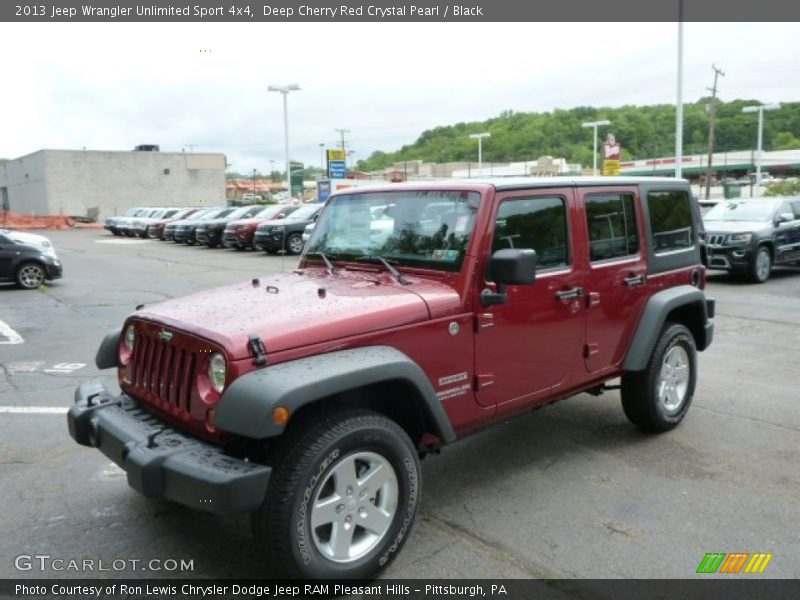 Deep Cherry Red Crystal Pearl / Black 2013 Jeep Wrangler Unlimited Sport 4x4