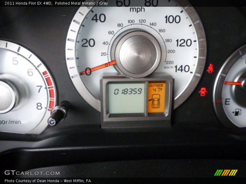 Polished Metal Metallic / Gray 2011 Honda Pilot EX 4WD