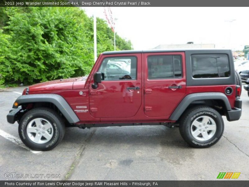 Deep Cherry Red Crystal Pearl / Black 2013 Jeep Wrangler Unlimited Sport 4x4