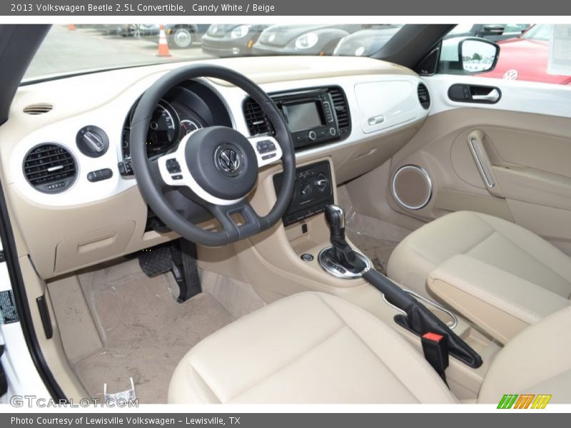 Candy White / Beige 2013 Volkswagen Beetle 2.5L Convertible