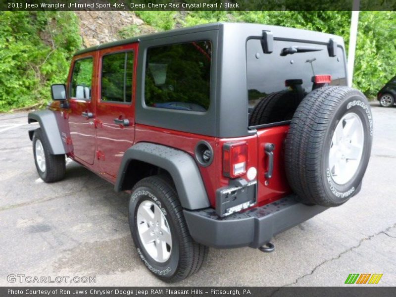 Deep Cherry Red Crystal Pearl / Black 2013 Jeep Wrangler Unlimited Sport 4x4