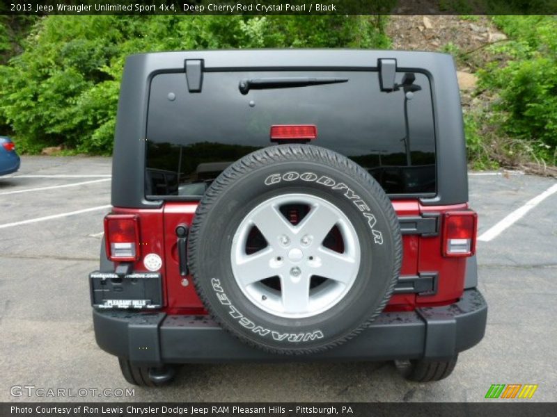 Deep Cherry Red Crystal Pearl / Black 2013 Jeep Wrangler Unlimited Sport 4x4