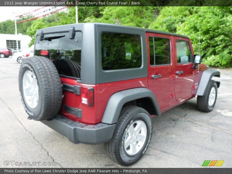 Deep Cherry Red Crystal Pearl / Black 2013 Jeep Wrangler Unlimited Sport 4x4