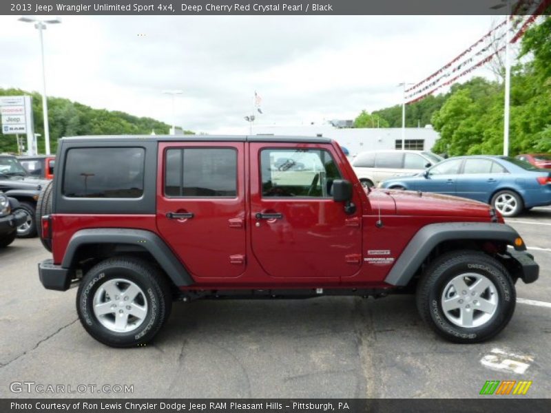 Deep Cherry Red Crystal Pearl / Black 2013 Jeep Wrangler Unlimited Sport 4x4