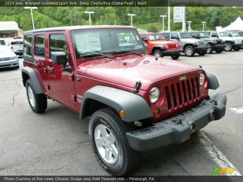 Deep Cherry Red Crystal Pearl / Black 2013 Jeep Wrangler Unlimited Sport 4x4