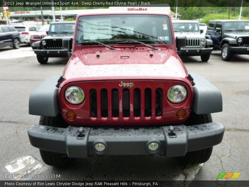 Deep Cherry Red Crystal Pearl / Black 2013 Jeep Wrangler Unlimited Sport 4x4