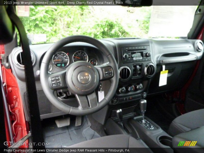 Deep Cherry Red Crystal Pearl / Black 2013 Jeep Wrangler Unlimited Sport 4x4