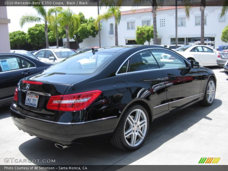 Black / Black 2010 Mercedes-Benz E 350 Coupe