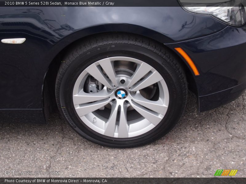 Monaco Blue Metallic / Gray 2010 BMW 5 Series 528i Sedan