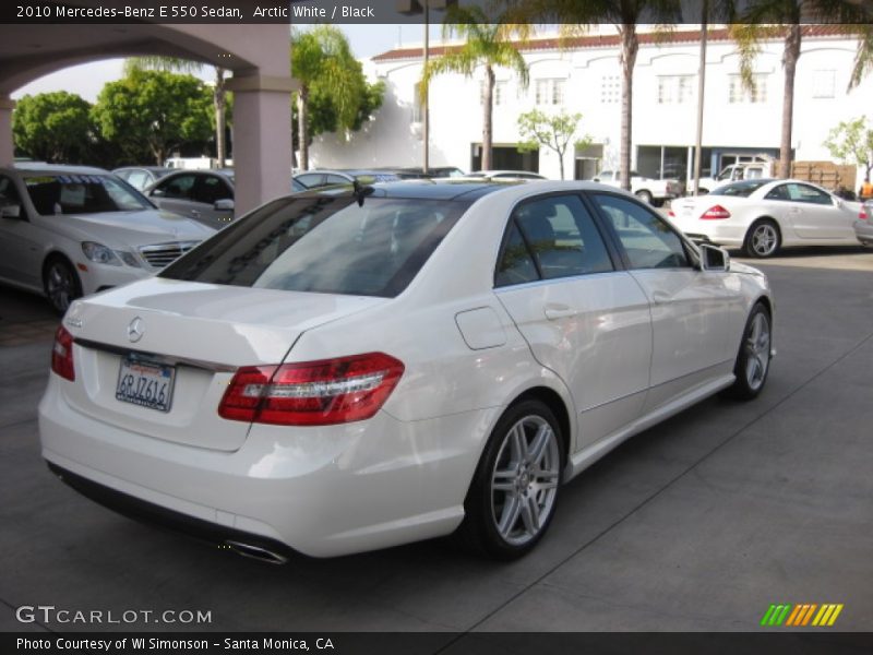 Arctic White / Black 2010 Mercedes-Benz E 550 Sedan