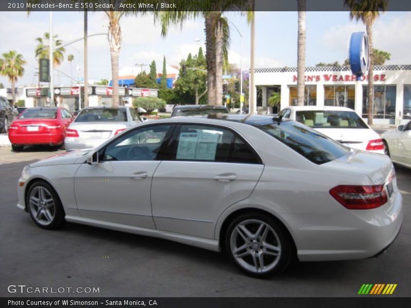 Arctic White / Black 2010 Mercedes-Benz E 550 Sedan