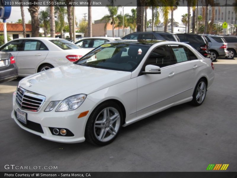 Arctic White / Black 2010 Mercedes-Benz E 550 Sedan
