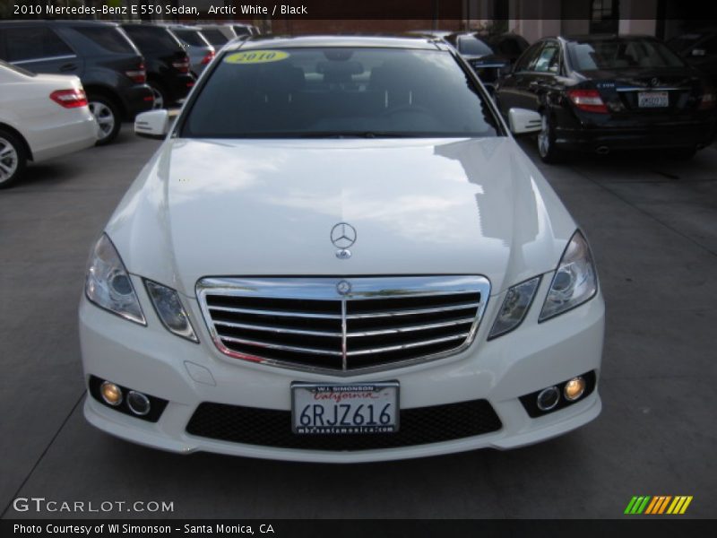 Arctic White / Black 2010 Mercedes-Benz E 550 Sedan