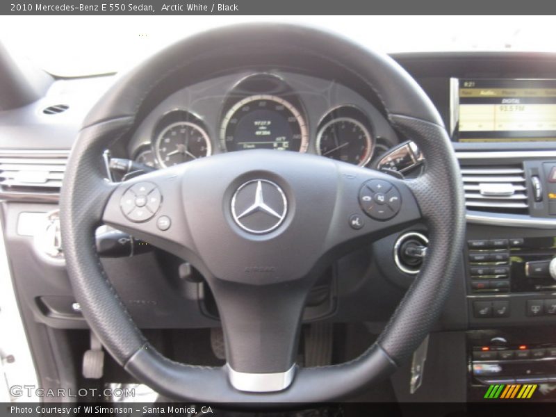 Arctic White / Black 2010 Mercedes-Benz E 550 Sedan