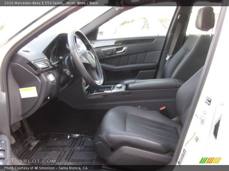 Arctic White / Black 2010 Mercedes-Benz E 550 Sedan