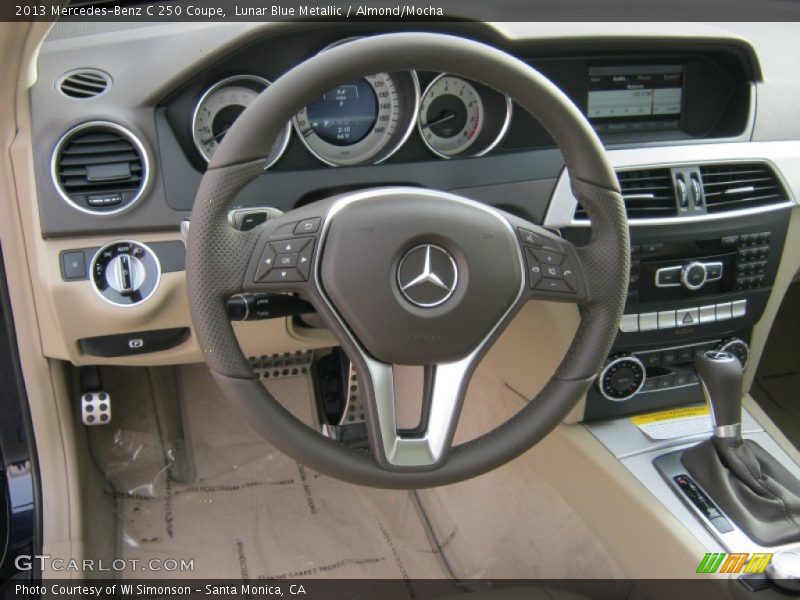Lunar Blue Metallic / Almond/Mocha 2013 Mercedes-Benz C 250 Coupe