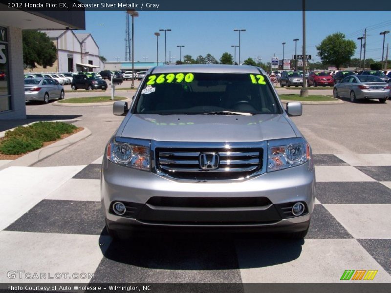 Alabaster Silver Metallic / Gray 2012 Honda Pilot EX