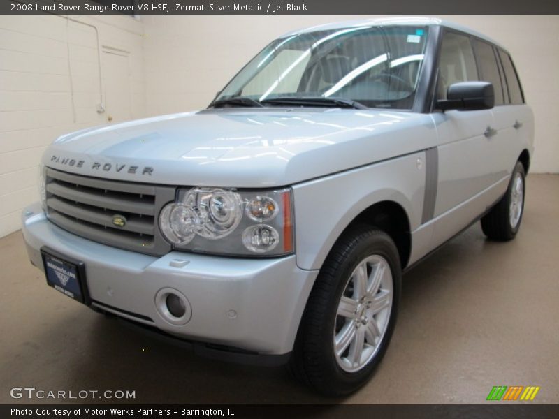 Zermatt Silver Metallic / Jet Black 2008 Land Rover Range Rover V8 HSE