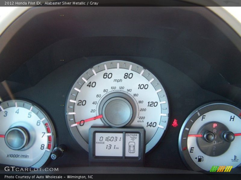 Alabaster Silver Metallic / Gray 2012 Honda Pilot EX