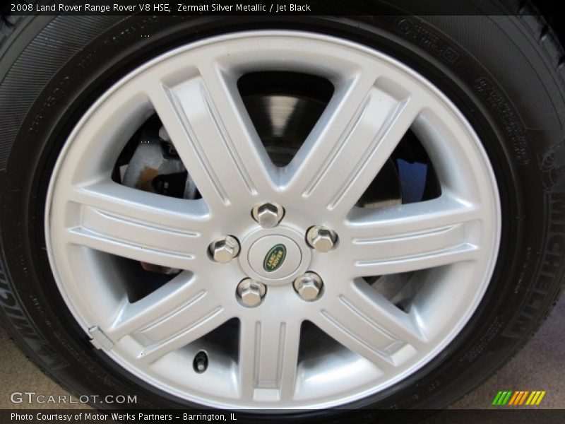 Zermatt Silver Metallic / Jet Black 2008 Land Rover Range Rover V8 HSE
