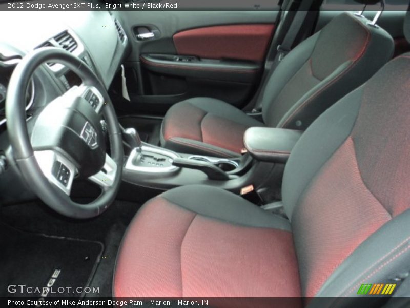 Bright White / Black/Red 2012 Dodge Avenger SXT Plus