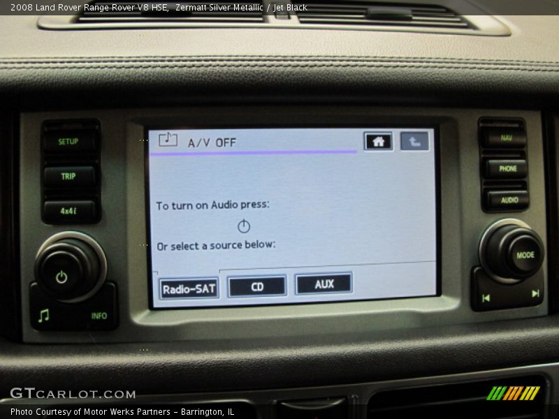 Zermatt Silver Metallic / Jet Black 2008 Land Rover Range Rover V8 HSE