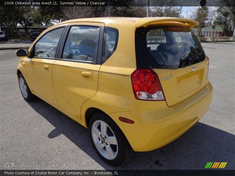 Summer Yellow / Charcoal 2008 Chevrolet Aveo Aveo5 LS