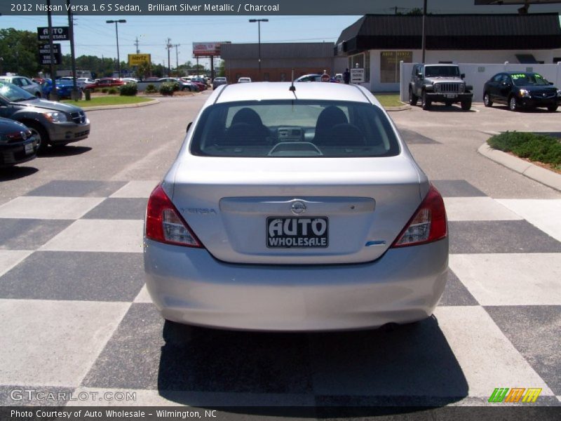 Brilliant Silver Metallic / Charcoal 2012 Nissan Versa 1.6 S Sedan