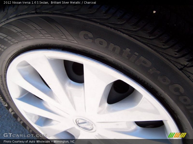 Brilliant Silver Metallic / Charcoal 2012 Nissan Versa 1.6 S Sedan
