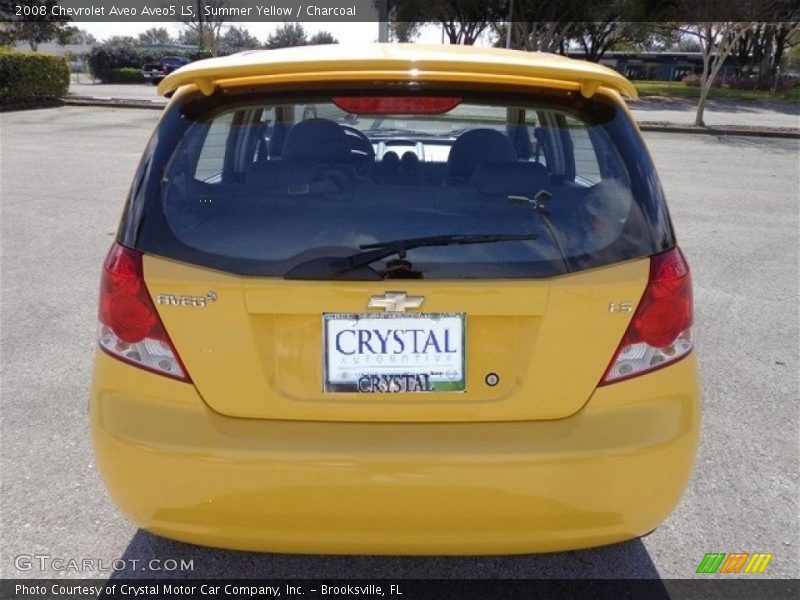 Summer Yellow / Charcoal 2008 Chevrolet Aveo Aveo5 LS