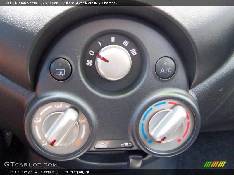 Brilliant Silver Metallic / Charcoal 2012 Nissan Versa 1.6 S Sedan
