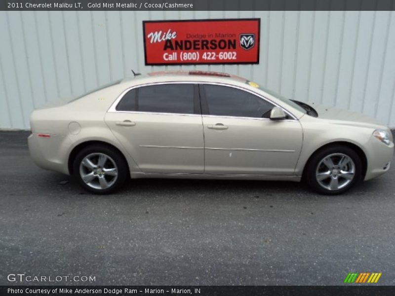 Gold Mist Metallic / Cocoa/Cashmere 2011 Chevrolet Malibu LT