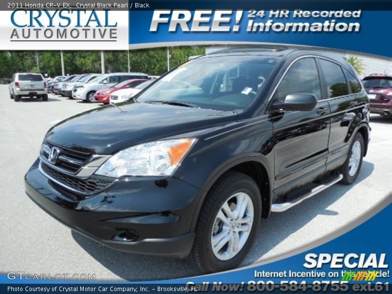Crystal Black Pearl / Black 2011 Honda CR-V EX