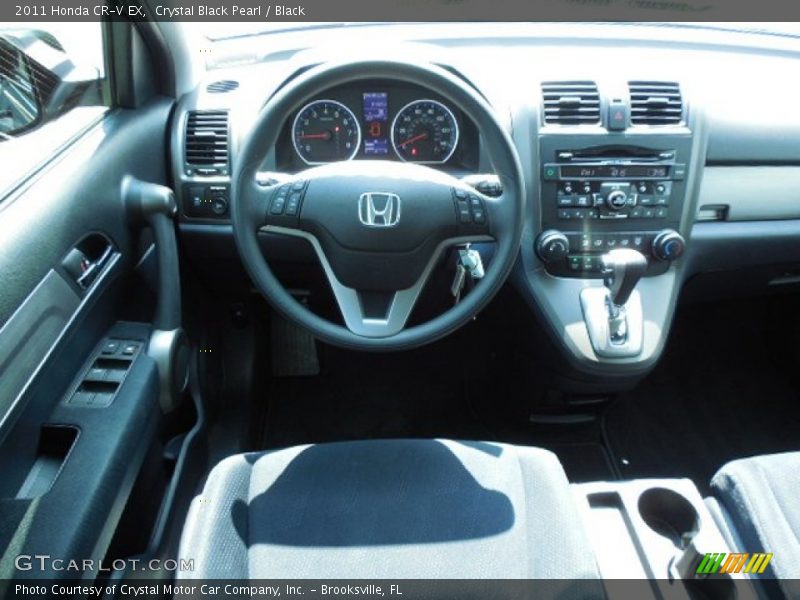 Crystal Black Pearl / Black 2011 Honda CR-V EX