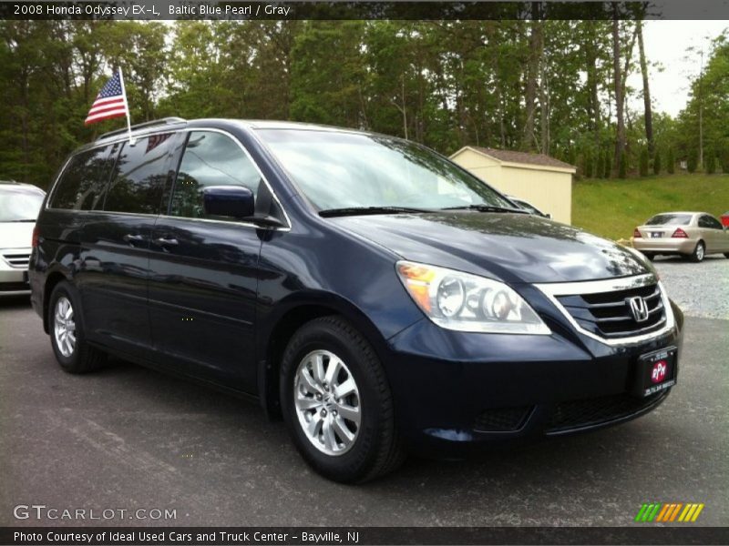 Baltic Blue Pearl / Gray 2008 Honda Odyssey EX-L