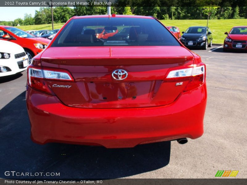 Barcelona Red Metallic / Black/Ash 2012 Toyota Camry SE