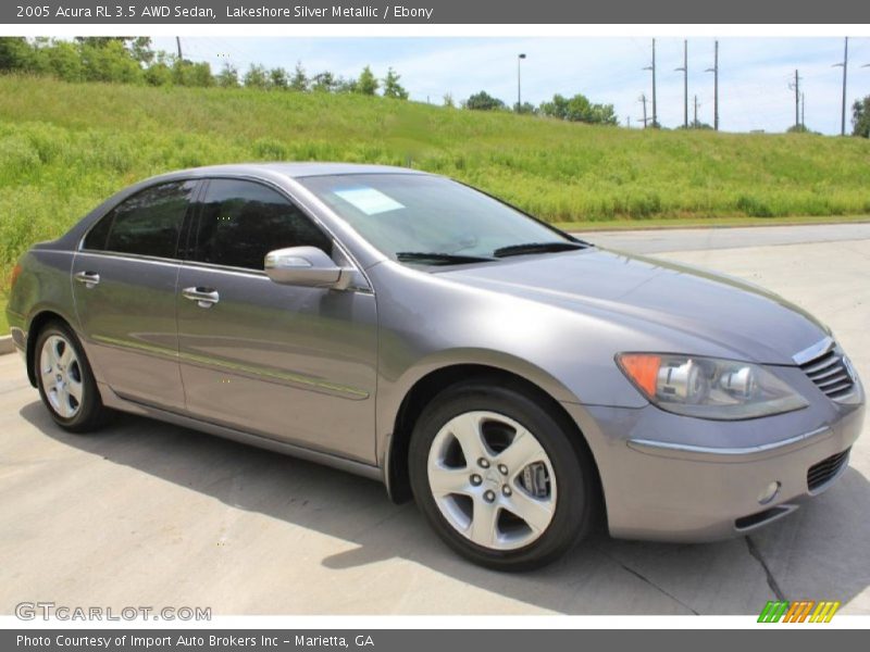 Lakeshore Silver Metallic / Ebony 2005 Acura RL 3.5 AWD Sedan